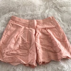 Chew pleated high waist shorts